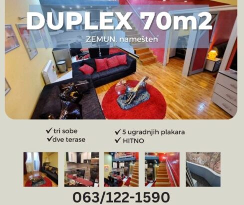 Zemun,  prodajem duplex stan 70m2, hitno, povoljno
