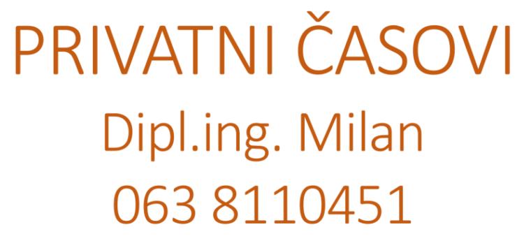 Časovi matematike,fizike,oet, mehanike,…