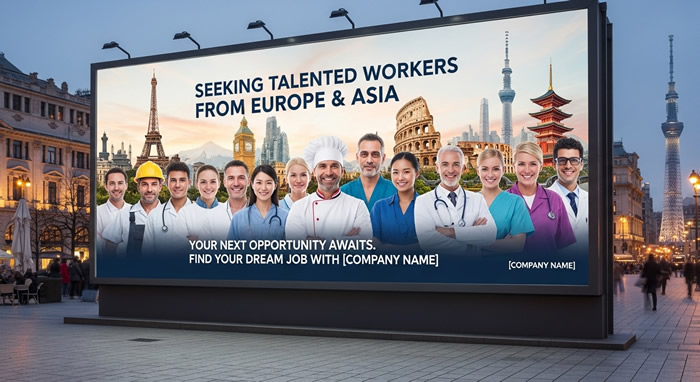 Ponuda radne snage iz Evrope i Azije