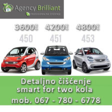 Detaljno ručno i mašinsko čišćenje automobila Smart ForTwo 1500 – 4800
