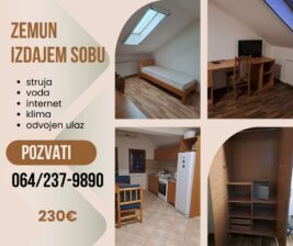 Zemun, Nova Galenika, izdajem sobu