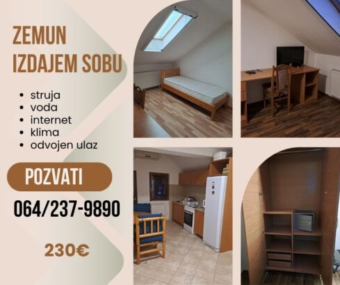 Zemun, Nova Galenika, izdajem sobu