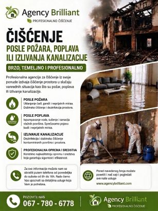 Čišćenje prostora posle požara, poplava ili...